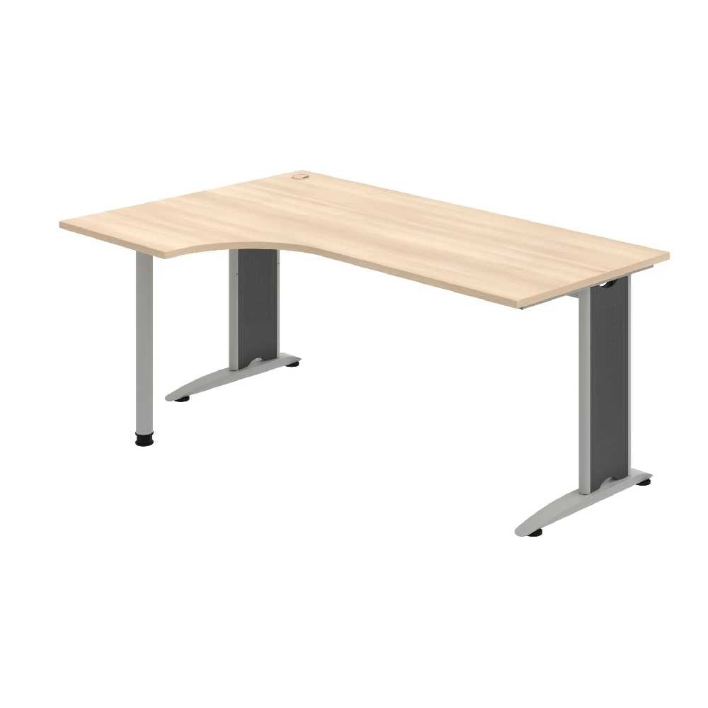 HOBIS kancelársky stôl pracovný tvarový, ergo pravý - FE 1800 60 P, agát