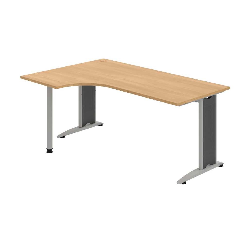HOBIS kancelársky stôl pracovný tvarový, ergo pravý - FE 1800 60 P, dub