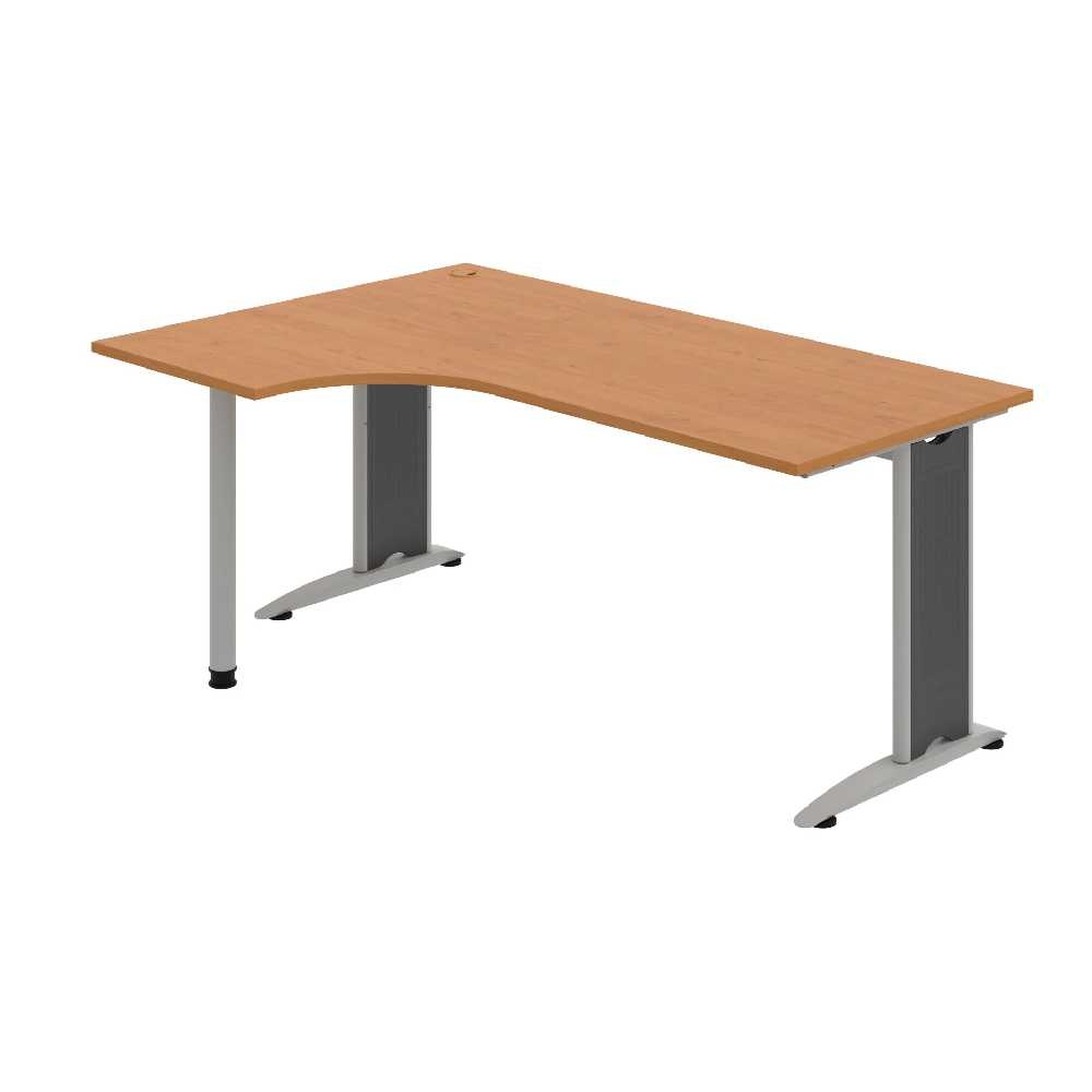 HOBIS kancelársky stôl pracovný tvarový, ergo pravý - FE 1800 60 P, jelša