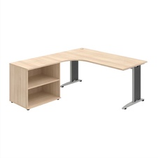 HOBIS kancelársky stôl pracovný tvarový, ergo pravý - FE 1800 60 H P, agát