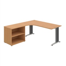 HOBIS kancelársky stôl pracovný tvarový, ergo pravý - FE 1800 60 H P, buk