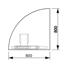 HOBIS spojovací stôl levý - FP 901 L, buk - 2