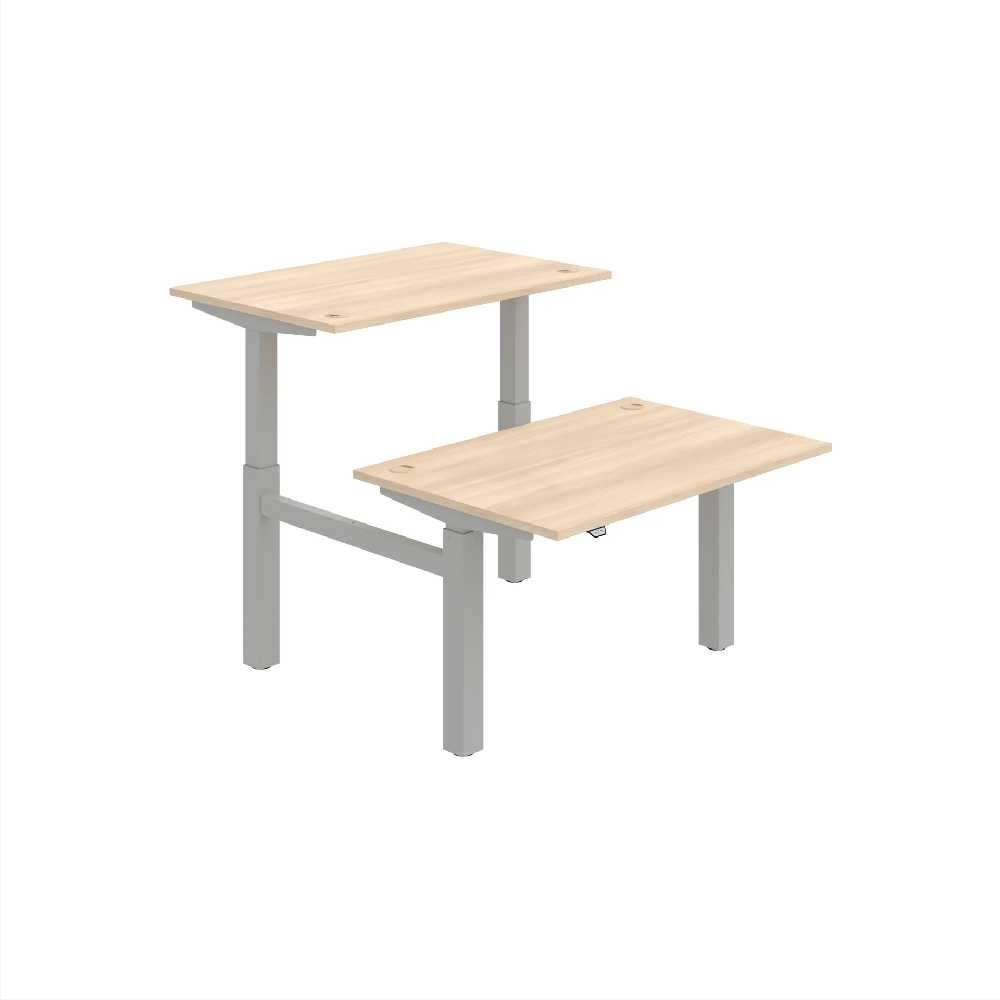 HOBIS párový výškovo nastaviteľný stôl MOTION DUAL MSD 2 1200, stand.ovládanie, agát