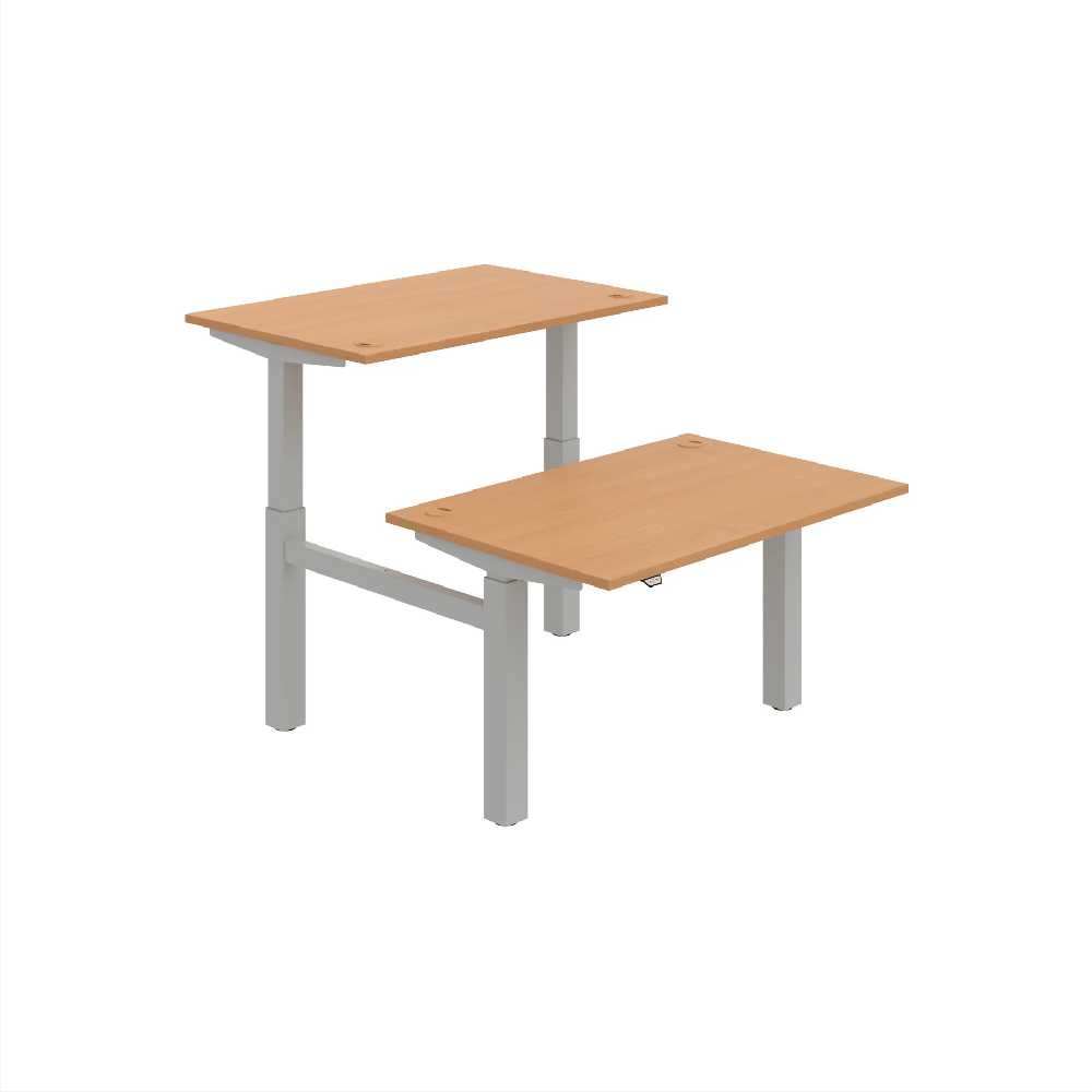 HOBIS párový výškovo nastaviteľný stôl MOTION DUAL MSD 2 1200, stand.ovládanie, buk