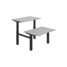 HOBIS párový výškovo nastaviteľný stôl MOTION DUAL MSD 2 1200, stand.ovládanie, šedá - 1