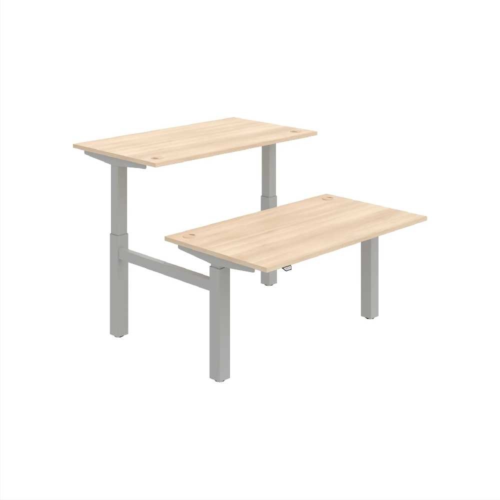 HOBIS párový výškovo nastaviteľný stôl MOTION DUAL MSD 2 1400, stand.ovládanie, agát