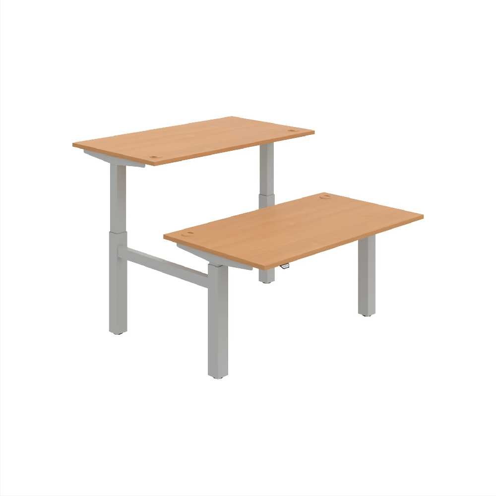 HOBIS párový výškovo nastaviteľný stôl MOTION DUAL MSD 2 1400, stand.ovládanie, buk