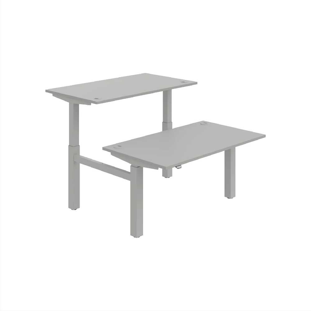 HOBIS párový výškovo nastaviteľný stôl MOTION DUAL MSD 2 1400, stand.ovládanie, šedá