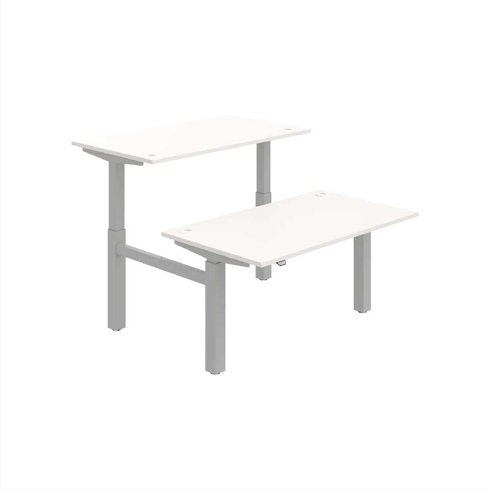 HOBIS párový výškovo nastaviteľný stôl MOTION DUAL MSD 2 1400, stand.ovládanie, biela