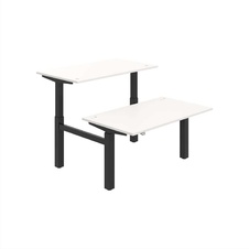 HOBIS párový výškovo nastaviteľný stôl MOTION DUAL MSD 2 1400, stand.ovládanie, biela - 1