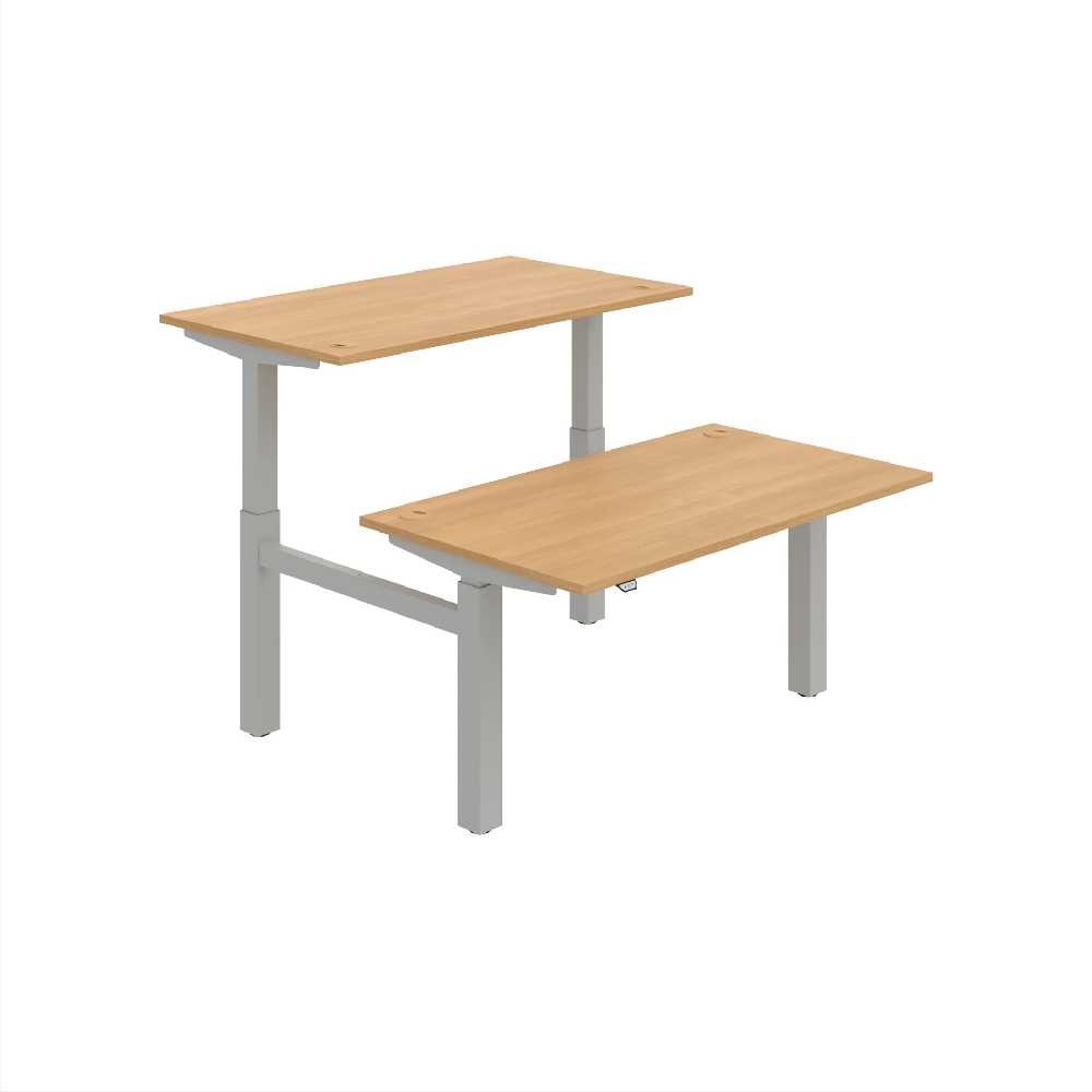HOBIS párový výškovo nastaviteľný stôl MOTION DUAL MSD 2 1400, stand.ovládanie, dub