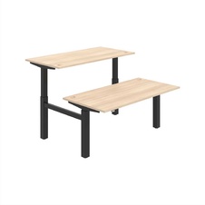HOBIS párový výškovo nastaviteľný stôl MOTION DUAL MSD 2 1600, stand.ovládanie, agát - 1