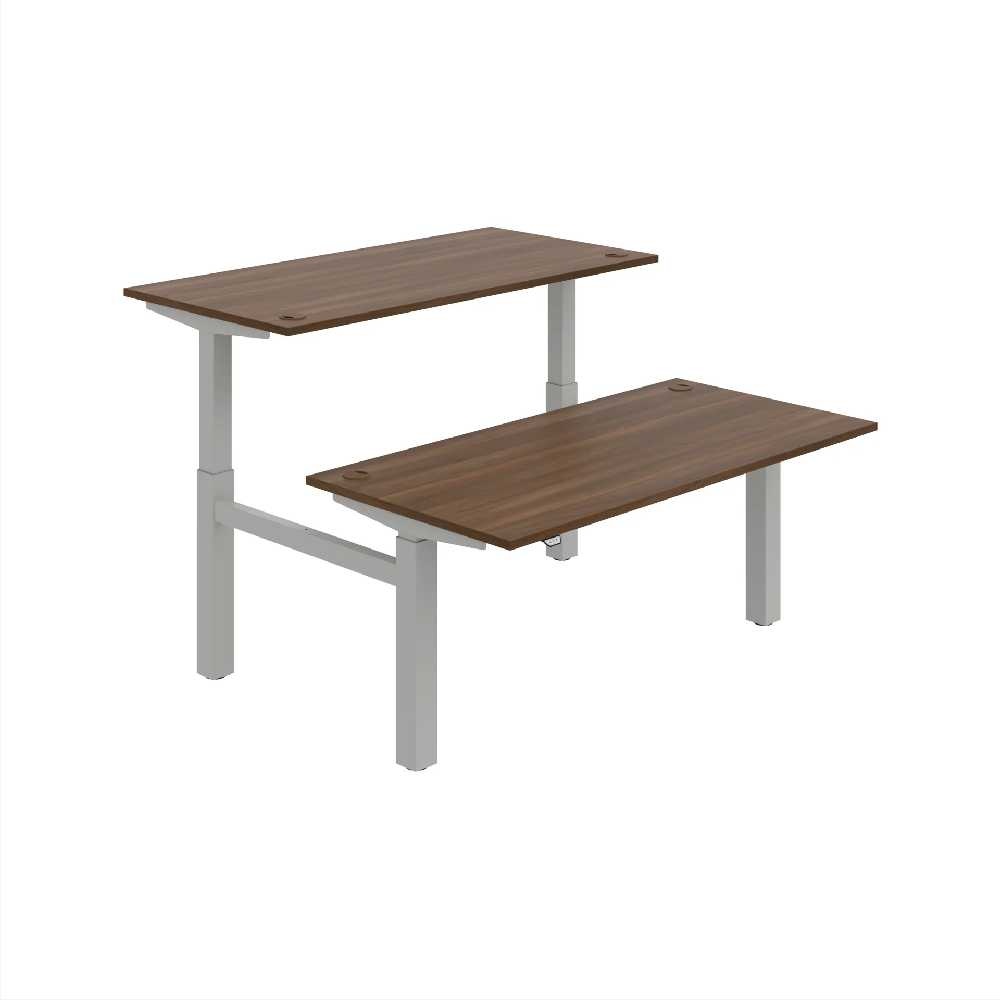 HOBIS párový výškovo nastaviteľný stôl MOTION DUAL MSD 2 1600, stand.ovládanie, orech