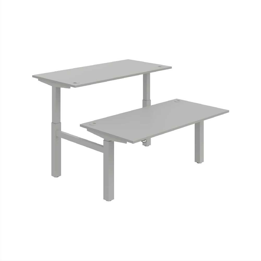 HOBIS párový výškovo nastaviteľný stôl MOTION DUAL MSD 2 1600, stand.ovládanie, šedá