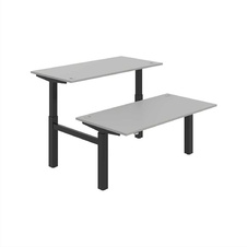 HOBIS párový výškovo nastaviteľný stôl MOTION DUAL MSD 2 1600, stand.ovládanie, šedá - 1