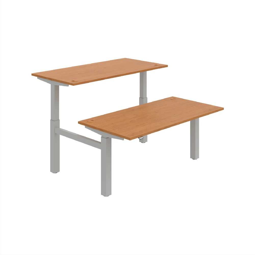 HOBIS párový výškovo nastaviteľný stôl MOTION DUAL MSD 2 1600, stand.ovládanie, jelša
