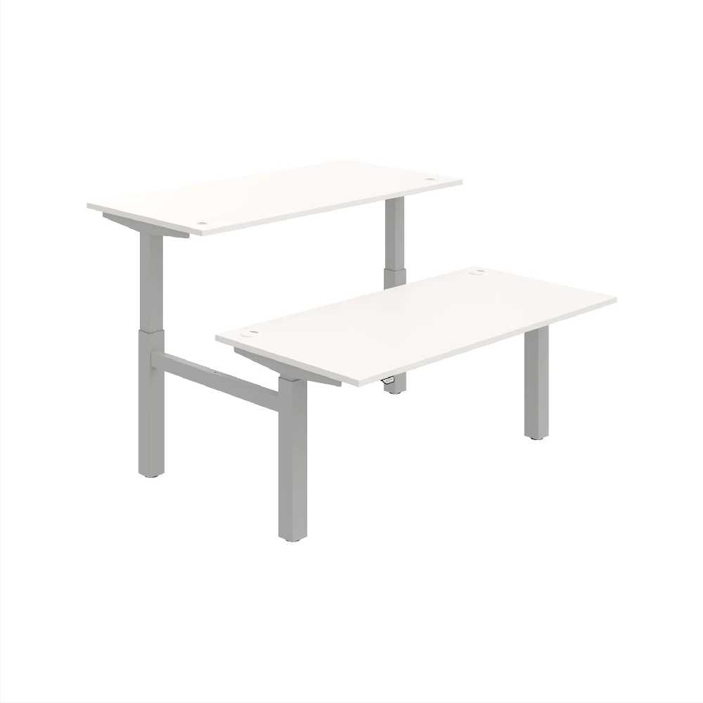 HOBIS párový výškovo nastaviteľný stôl MOTION DUAL MSD 2 1600, stand.ovládanie, biela