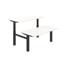 HOBIS párový výškovo nastaviteľný stôl MOTION DUAL MSD 2 1600, stand.ovládanie, biela - 1