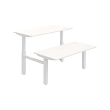 HOBIS párový výškovo nastaviteľný stôl MOTION DUAL MSD 2 1600, stand.ovládanie, biela - 2