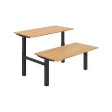HOBIS párový výškovo nastaviteľný stôl MOTION DUAL MSD 2 1600, stand.ovládanie, dub - 1