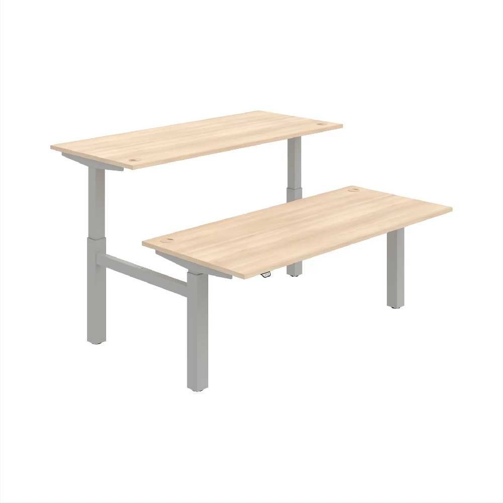 HOBIS párový výškovo nastaviteľný stôl MOTION DUAL MSD 2 1800, stand.ovládanie, agát