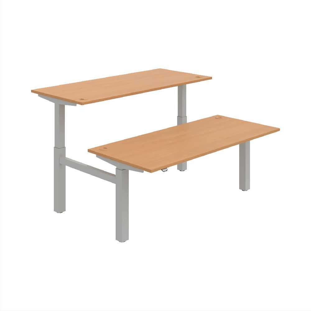HOBIS párový výškovo nastaviteľný stôl MOTION DUAL MSD 2 1800, stand.ovládanie, buk