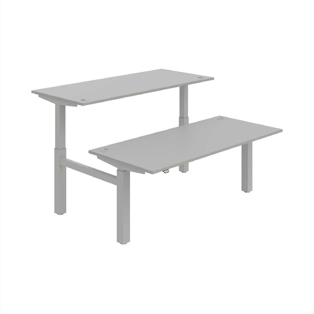 HOBIS párový výškovo nastaviteľný stôl MOTION DUAL MSD 2 1800, stand.ovládanie, šedá