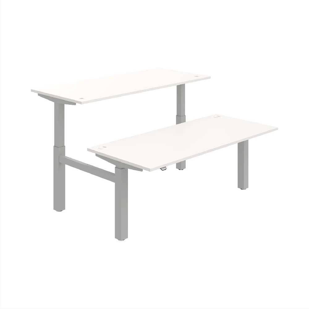 HOBIS párový výškovo nastaviteľný stôl MOTION DUAL MSD 2 1800, stand.ovládanie, biela