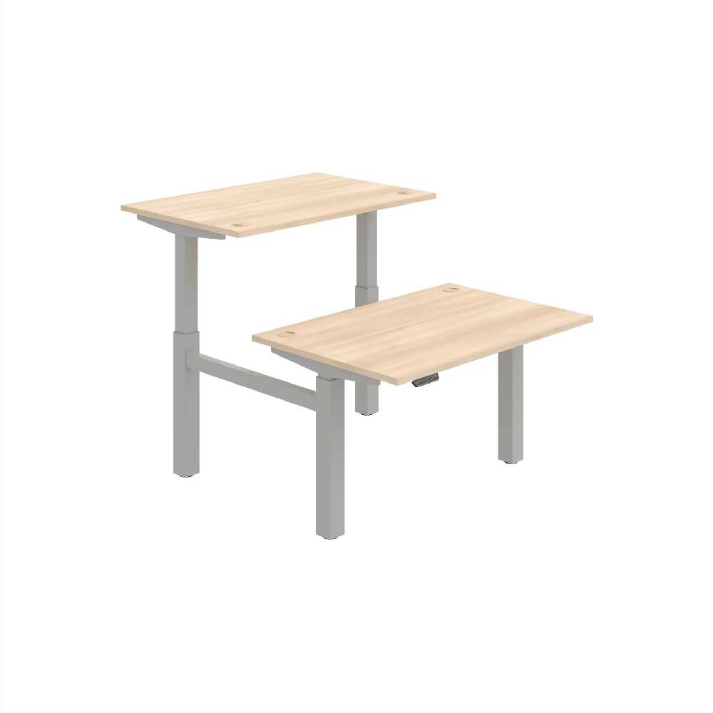 HOBIS párový výškovo nastaviteľný stôl 120 cm, pamäť.ovlad. - MOTION DUAL MSD 2M 1200, agát