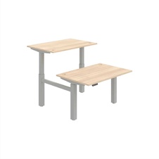 HOBIS párový výškovo nastaviteľný stôl 120 cm, pamäť.ovlad. - MOTION DUAL MSD 2M 1200, agát