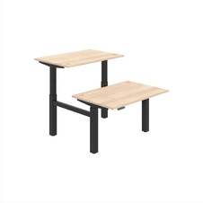 HOBIS párový výškovo nastaviteľný stôl 120 cm, pamäť.ovlad. - MOTION DUAL MSD 2M 1200, agát - 1