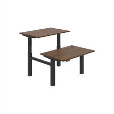 HOBIS párový výškovo nastaviteľný stôl 120 cm, pamäť.ovlad. - MOTION DUAL MSD 2M 1200, orech - 1