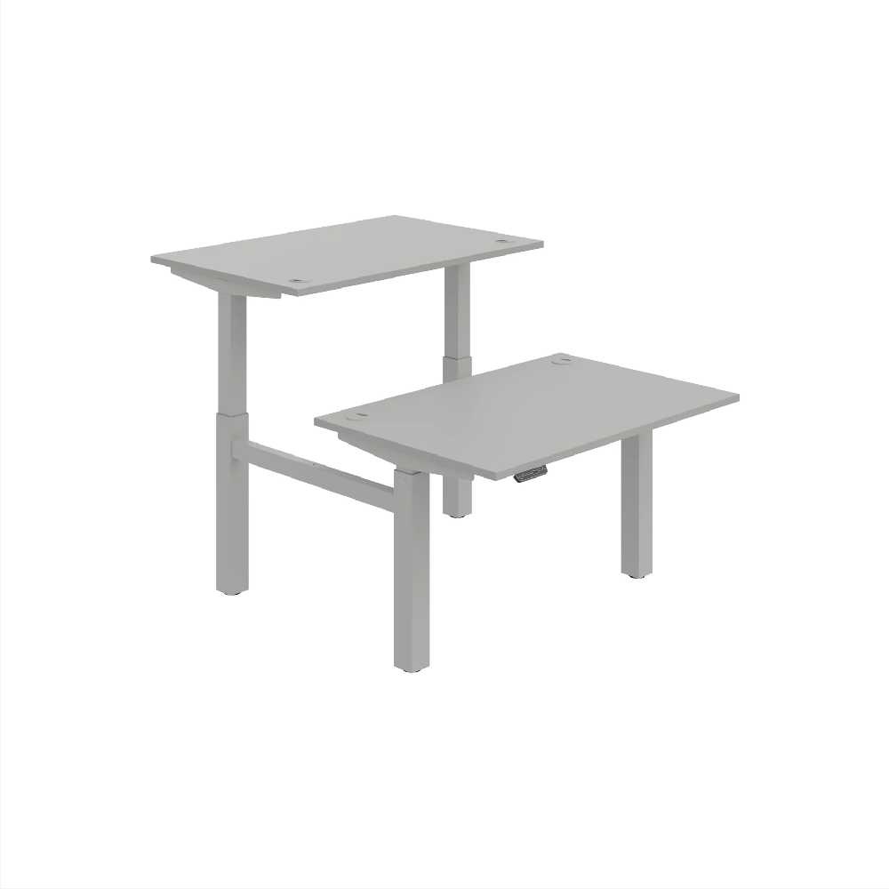 HOBIS párový výškovo nastaviteľný stôl 120 cm, pamäť.ovlad. - MOTION DUAL MSD 2M 1200, šedá