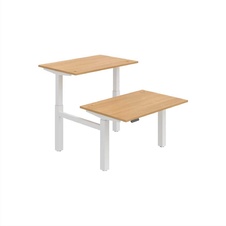 HOBIS párový výškovo nastaviteľný stôl 120 cm, pamäť.ovlad. - MOTION DUAL MSD 2M 1200, dub - 2