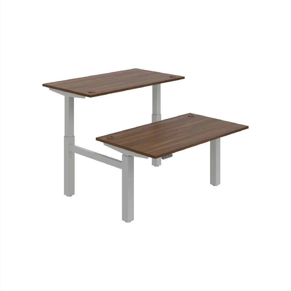 HOBIS párový výškovo nastaviteľný stôl 140 cm, pamäť.ovlad. - MOTION DUAL MSD 2M 1400, orech