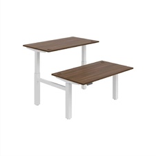 HOBIS párový výškovo nastaviteľný stôl 140 cm, pamäť.ovlad. - MOTION DUAL MSD 2M 1400, orech - 2