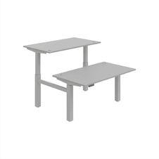 HOBIS párový výškovo nastaviteľný stôl 140 cm, pamäť.ovlad. - MOTION DUAL MSD 2M 1400, šedá