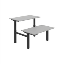HOBIS párový výškovo nastaviteľný stôl 140 cm, pamäť.ovlad. - MOTION DUAL MSD 2M 1400, šedá - 1