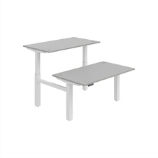 HOBIS párový výškovo nastaviteľný stôl 140 cm, pamäť.ovlad. - MOTION DUAL MSD 2M 1400, šedá - 2
