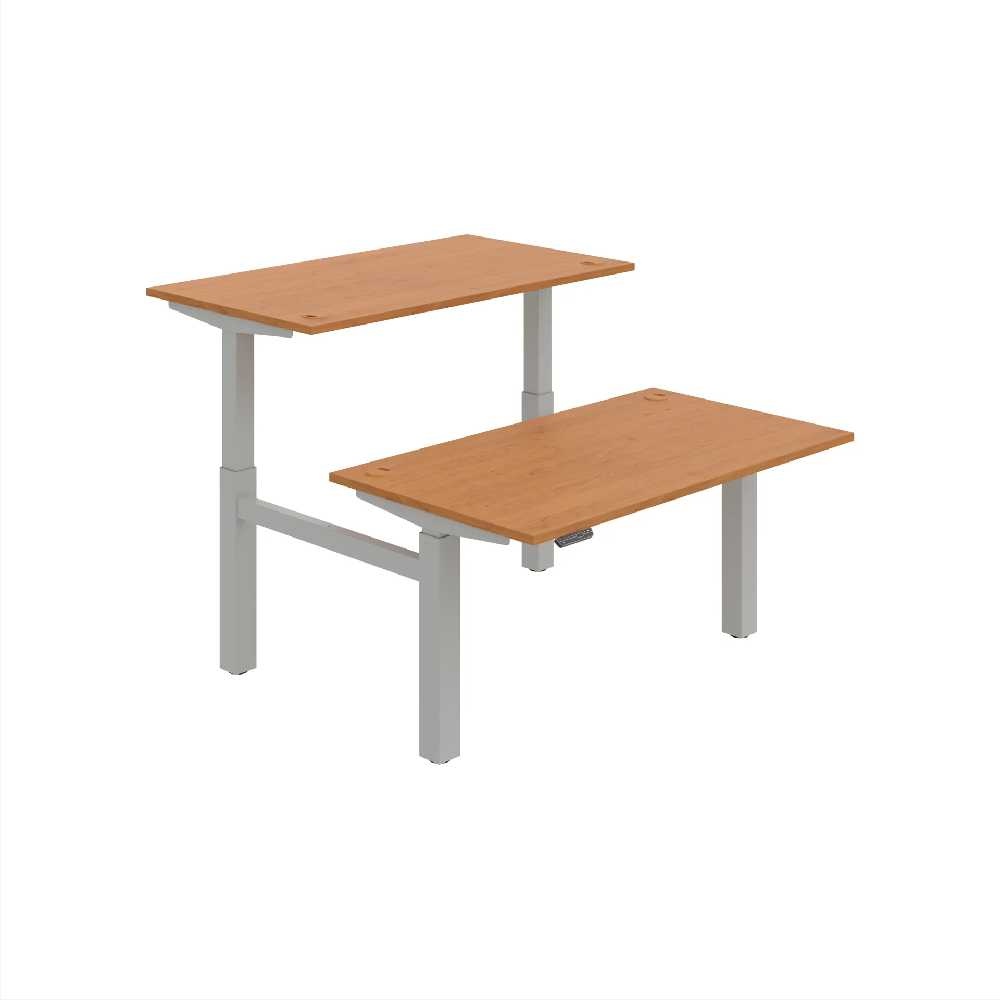 HOBIS párový výškovo nastaviteľný stôl 140 cm, pamäť.ovlad. - MOTION DUAL MSD 2M 1400, jelša