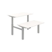 HOBIS párový výškovo nastaviteľný stôl 140 cm, pamäť.ovlad. - MOTION DUAL MSD 2M 1400, biela