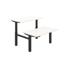 HOBIS párový výškovo nastaviteľný stôl 140 cm, pamäť.ovlad. - MOTION DUAL MSD 2M 1400, biela - 1