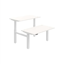 HOBIS párový výškovo nastaviteľný stôl 140 cm, pamäť.ovlad. - MOTION DUAL MSD 2M 1400, biela - 2