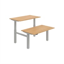HOBIS párový výškovo nastaviteľný stôl 140 cm, pamäť.ovlad. - MOTION DUAL MSD 2M 1400, dub