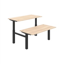 HOBIS párový výškovo nastaviteľný stôl 160 cm, pamäť.ovlad. - MOTION DUAL MSD 2M 1600, agát - 1