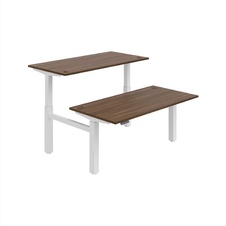 HOBIS párový výškovo nastaviteľný stôl 160 cm, pamäť.ovlad. - MOTION DUAL MSD 2M 1600, orech - 2