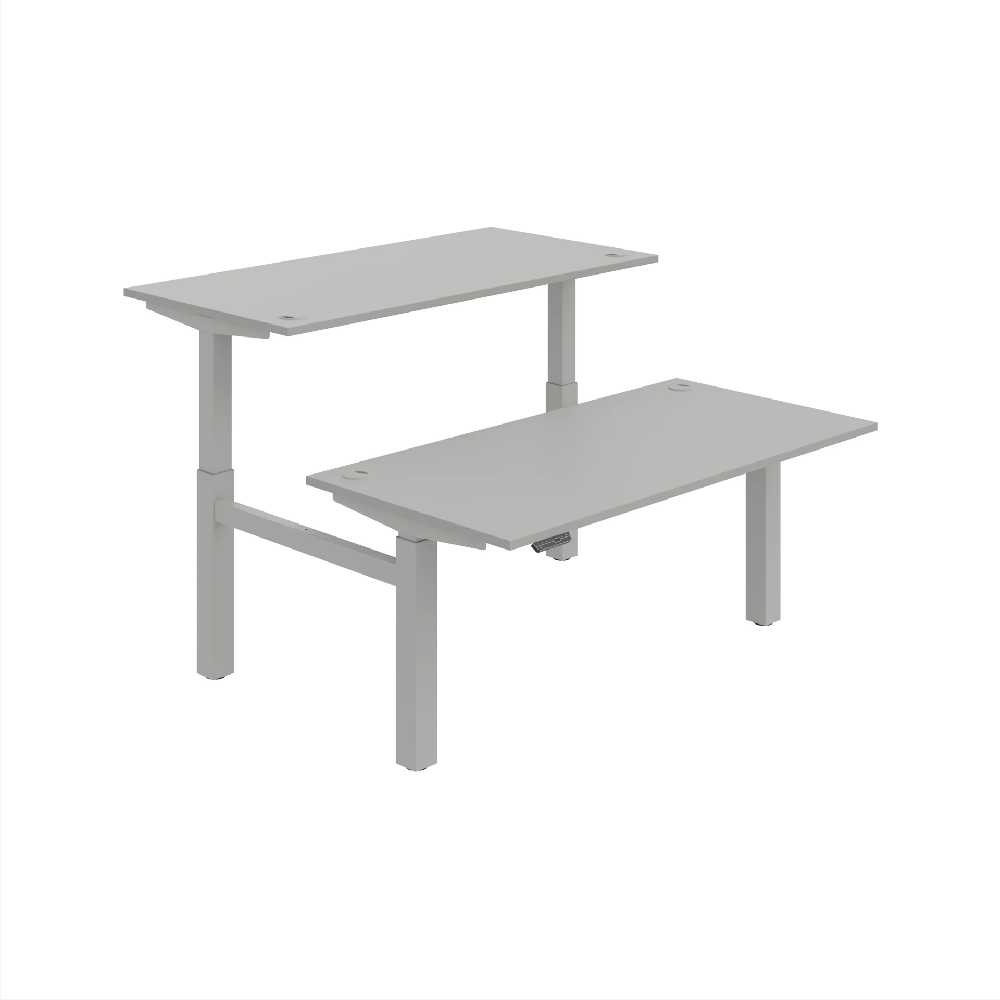 HOBIS párový výškovo nastaviteľný stôl 160 cm, pamäť.ovlad. - MOTION DUAL MSD 2M 1600, šedá