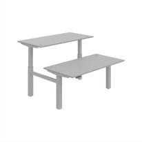 HOBIS párový výškovo nastaviteľný stôl 160 cm, pamäť.ovlad. - MOTION DUAL MSD 2M 1600, šedá