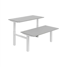 HOBIS párový výškovo nastaviteľný stôl 160 cm, pamäť.ovlad. - MOTION DUAL MSD 2M 1600, šedá - 2