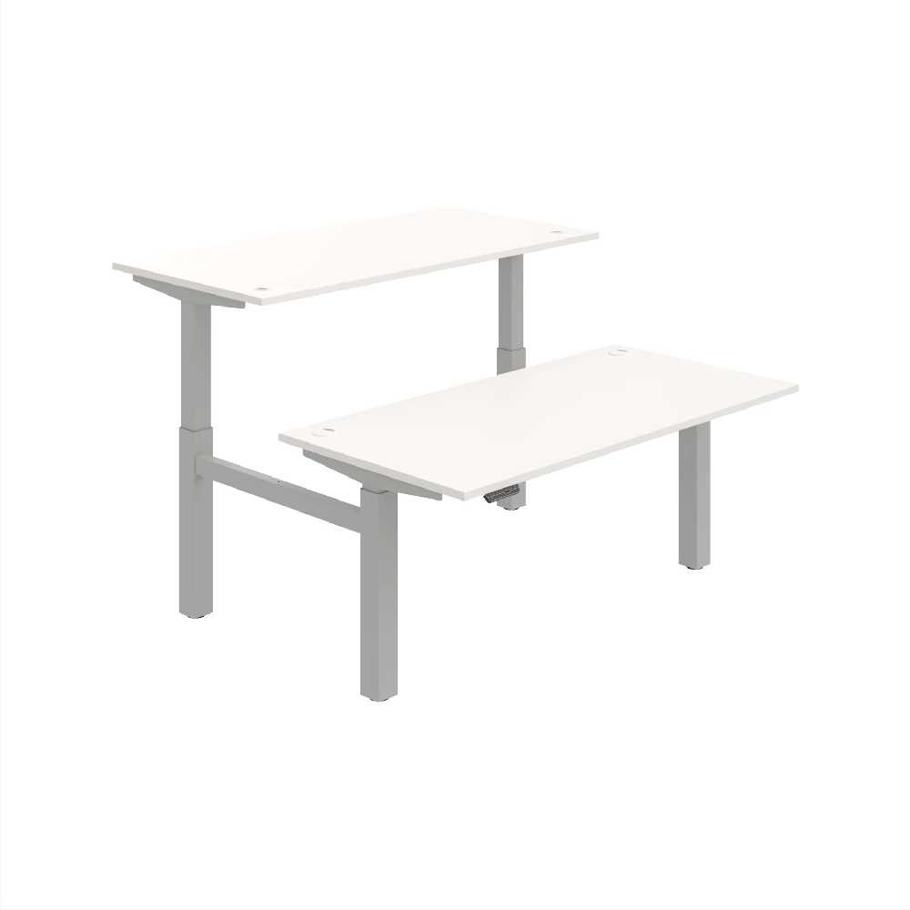 HOBIS párový výškovo nastaviteľný stôl 160 cm, pamäť.ovlad. - MOTION DUAL MSD 2M 1600, biela